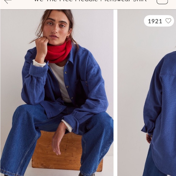 We The Free Tops - We The Free Blue Button Down Shirt